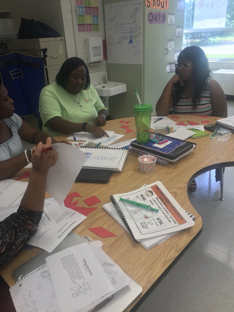 shannoncurry04's tweet photo. We are getting our brains thinking today! #problemsolving #handsonmath #handsonpd #SREB #powerfulmathpractices @LTexas1 https://t.co/c6QDkJV5Ly