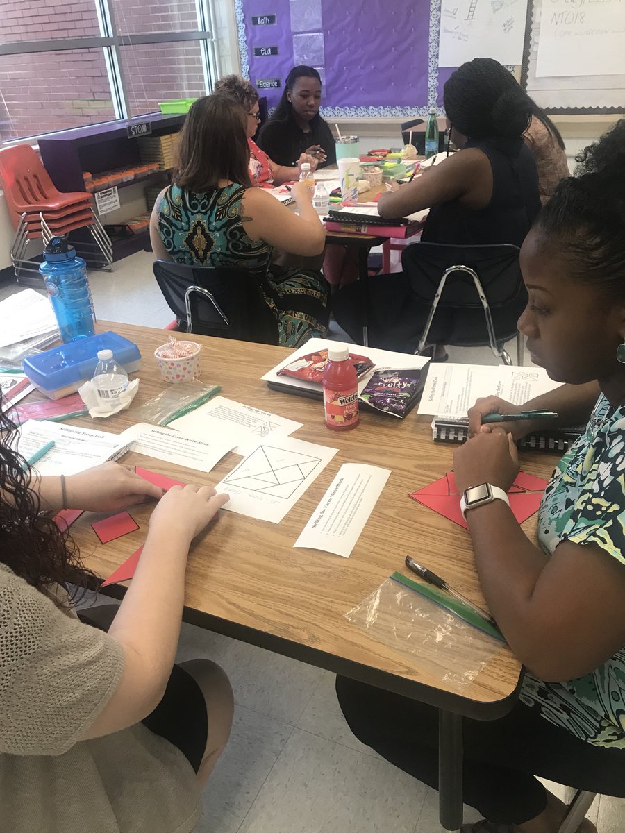 shannoncurry04's tweet photo. We are getting our brains thinking today! #problemsolving #handsonmath #handsonpd #SREB #powerfulmathpractices @LTexas1 https://t.co/c6QDkJV5Ly
