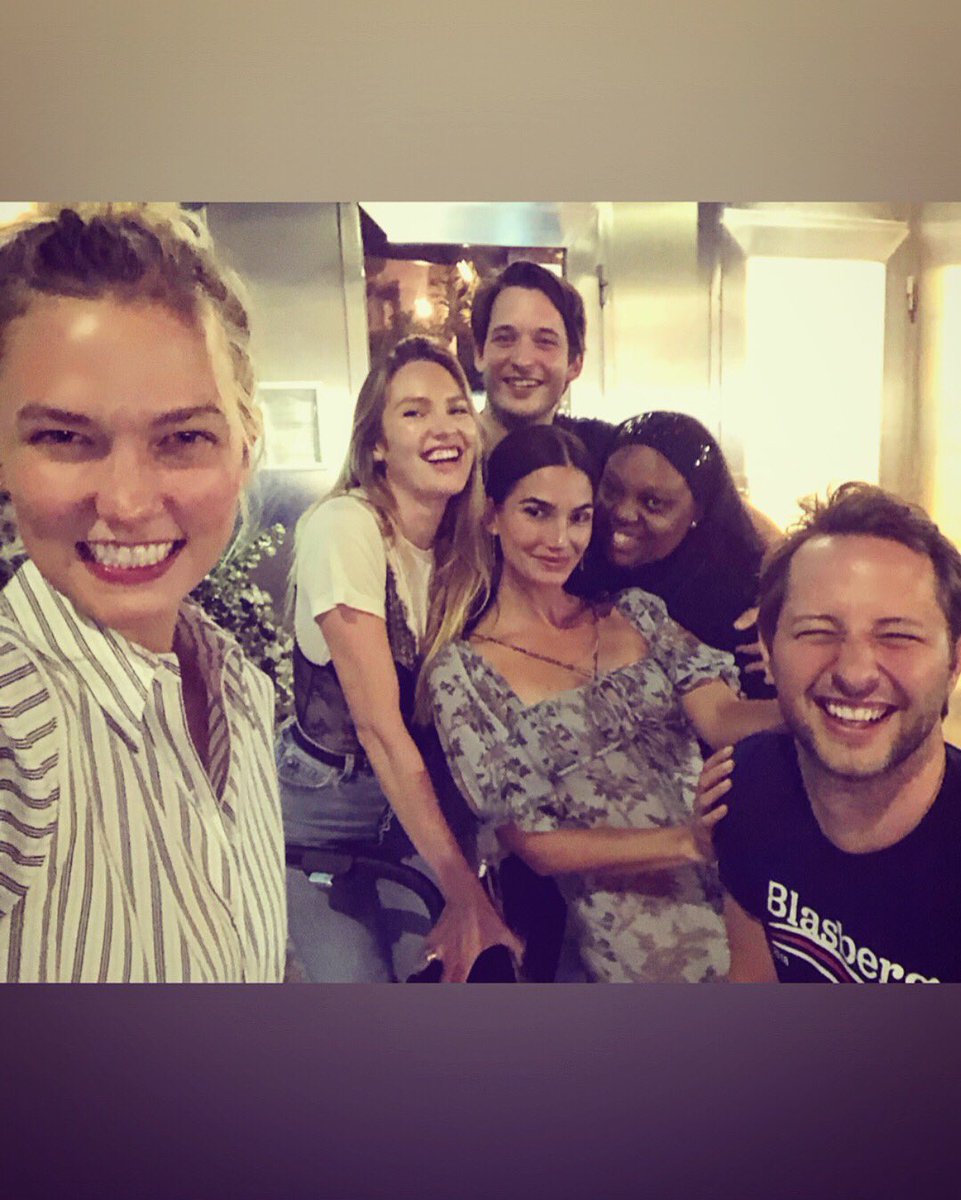 DerekBlasberg's tweet photo. The Real Housewives of New York fashion Week 🍎 @angelcandice @karliekloss @LilyAldridge https://t.co/M3m7rsRsBD