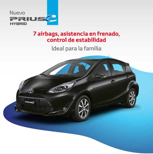 El PRIUS C es un híbrido, por lo tanto combina dos motores: un motor a combustible y otro eléctrico.