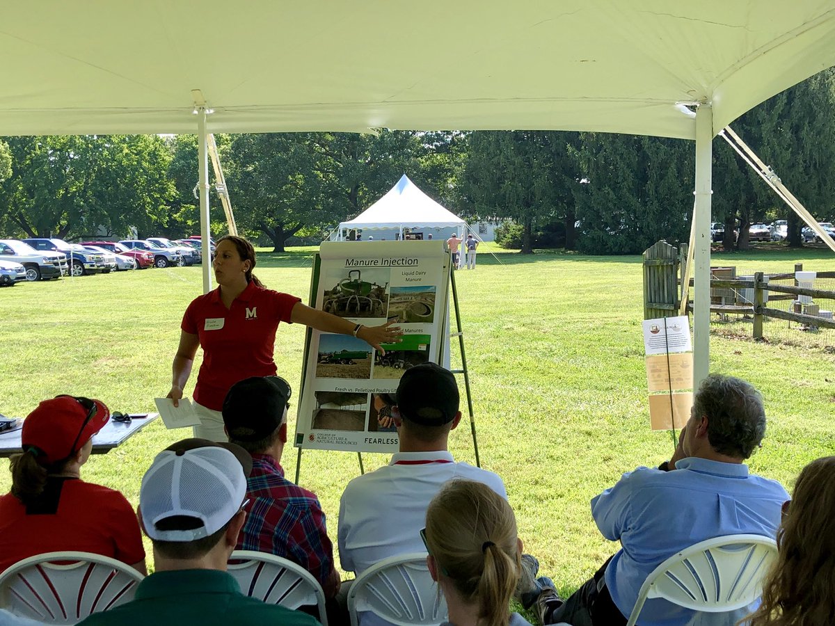 marylandgrain's tweet photo. Next stop, Dr. @nfiorell of @UMD_AGNR speaks about the benefits of injecting liquid dairy manure to #4R nutrient management, ensuring that farmers are using the right source at the right place. #4RTechDay https://t.co/Y4C41OxxQk