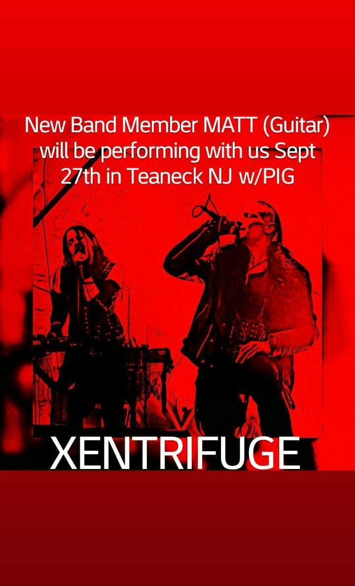 ✖NEW BAND MEMBER✖ Come see the new #Xentrifuge lineup next month as we share the stage with #PIG in Teaneck NJ- Thurs Sept 27th ✖ 🔹🌙
#industrial #newguitarist #darkelectro #aggrotech #njevents #Gothindustrial #CleopatraRecords #debonairmusichall