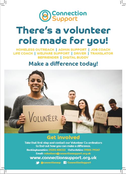 Interested in gaining experience and new skills? Why not try volunteering? Check out the fantastic opportunities on offer with Connection Support!