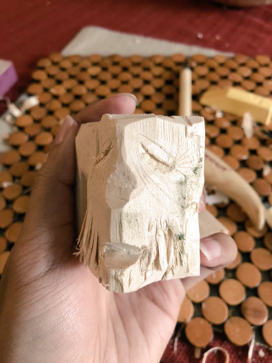 Voyager_401's tweet photo. This is the first wood Carve I made few months ago. I have to polish it up. https://t.co/P1c1XznJcz
