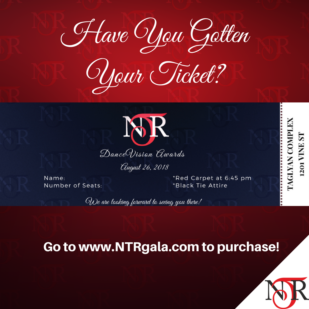 Have you received a lovely ticket? If not, go to ntrgala.com to get one! 

#ntr #ntrgala #dancevisionawards #dancevision #ticket #ticketsales #events #projects #awards #dance #dancing #specialevents #hollywood #losangeles #awardsshow #dwts #oscars