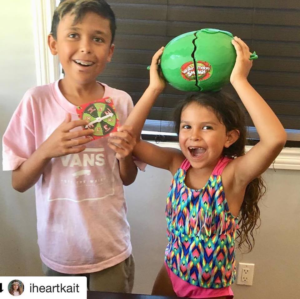 wmsgame's tweet photo. The cutest kids Dylan &amp; Kait made an awesome #WatermelonSmashChallenge video! 🍉🍉 Check it out here: https://t.co/fYFvAPLMGi https://t.co/WnVhzDvhXL