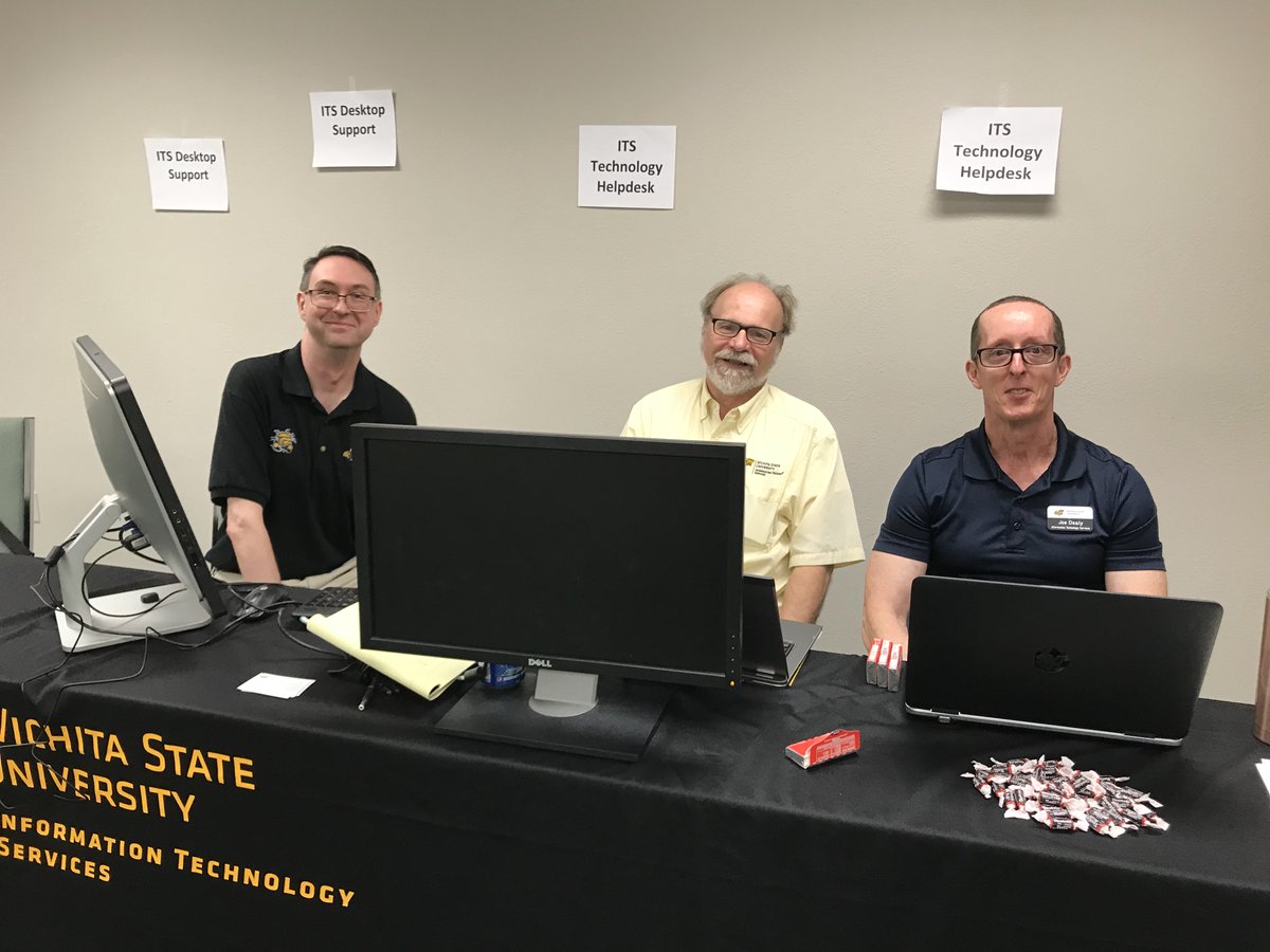 WichitaStateIDA's tweet photo. Have a question for ITS, @wsulibrary, or @WichitaStateIDA?
Stop by Room 130 between sessions for some face-to-face help!
#WSUARC18 https://t.co/gIdr8Mj6YF