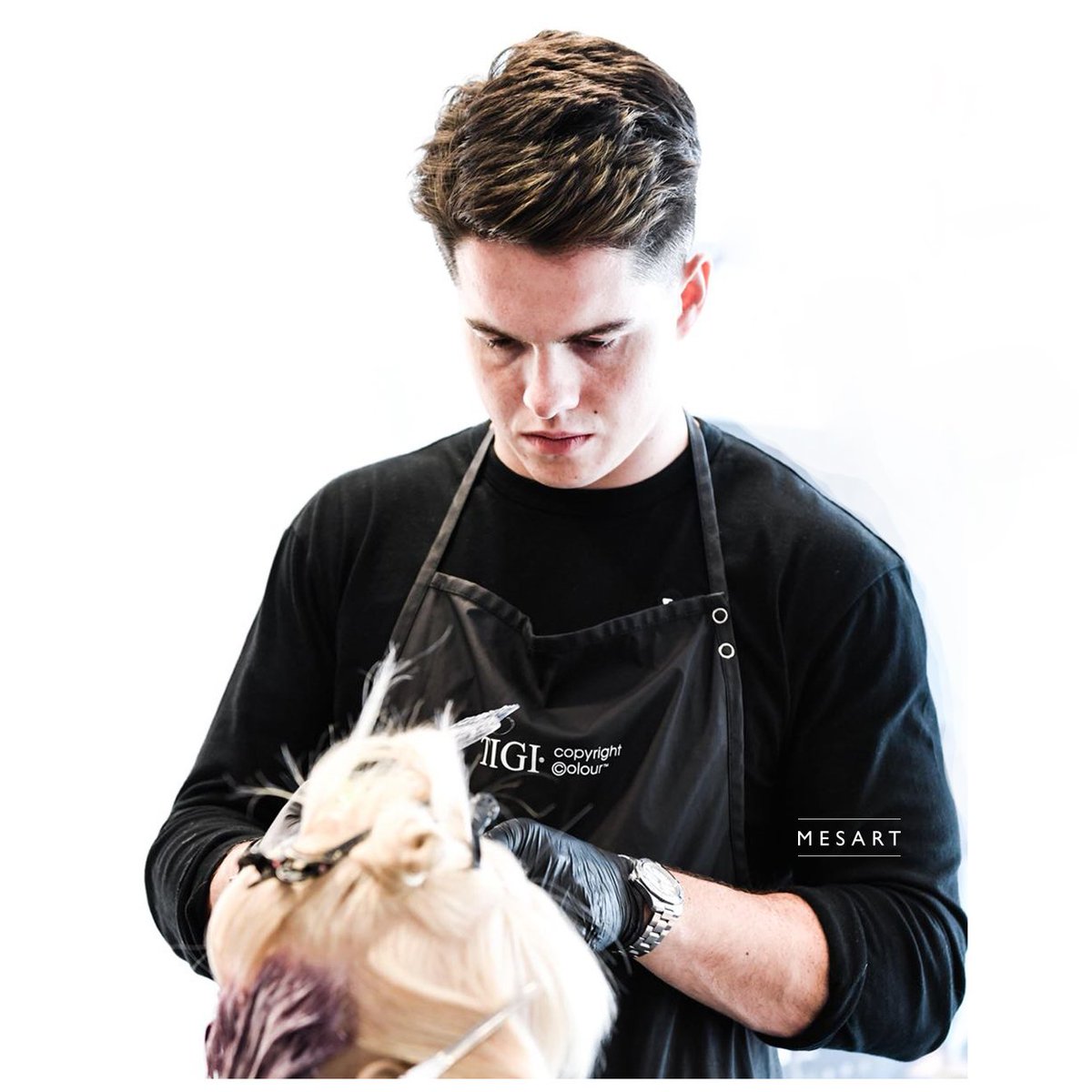 mesarthair's tweet photo. Check out the concentration on our senior stylist Marc’s face while he’s applying colour! https://t.co/GonjjgRxFS