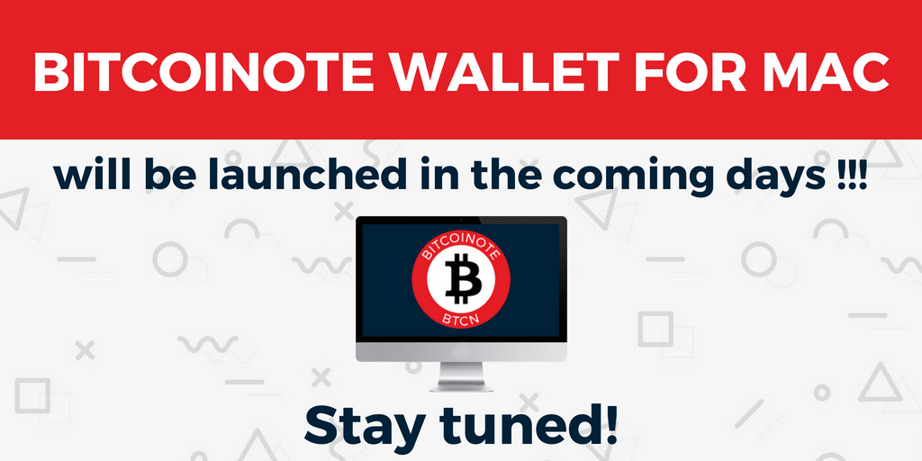 BitcoiNote's tweet image. We are happy to announce that...

#crypto #bitcoinote #announcement #mac #OS #wallet #macwallet #ComingSoon