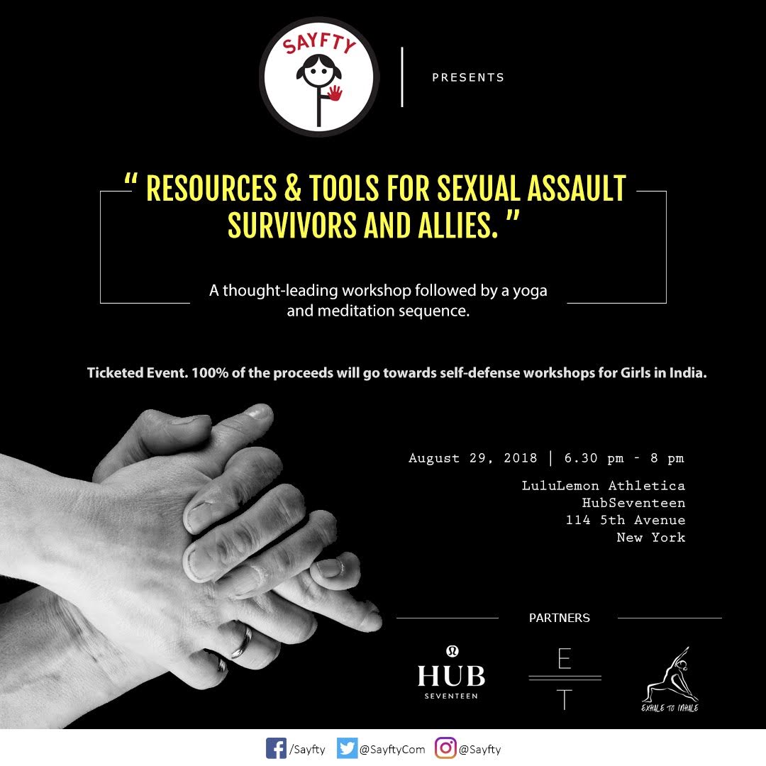 Calling all New Yorkers! Hurry up &amp; RSVP to join us for an evening focused on tools &amp; resources for sexual assault survivors &amp; allies before tickets run out. 

We are excited to partner with .<a href="/equalto_/">Equal To</a>, .<a href="/lululemonNYC/">lululemon NYC</a> &amp; .<a href="/exhale2inhale/">Exhale to Inhale</a> for the event!

eventbrite.com/e/tools-and-re…