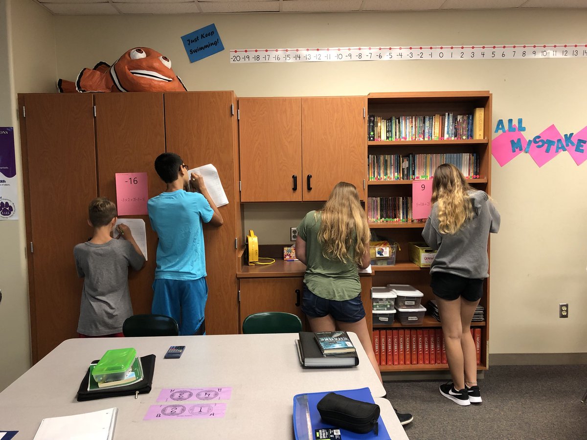 tassielittle's tweet photo. Look at these algebra kids rocking chapter 1 and problems around the room! #greatclasses #schnootle https://t.co/txKltfBPLM