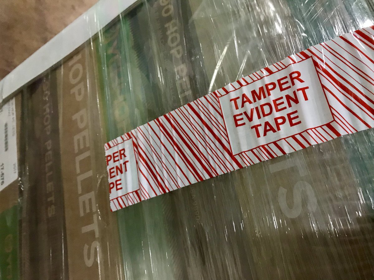 #ImTheHappiestWhen our hops arrive tamper-free #thetapeneverlies