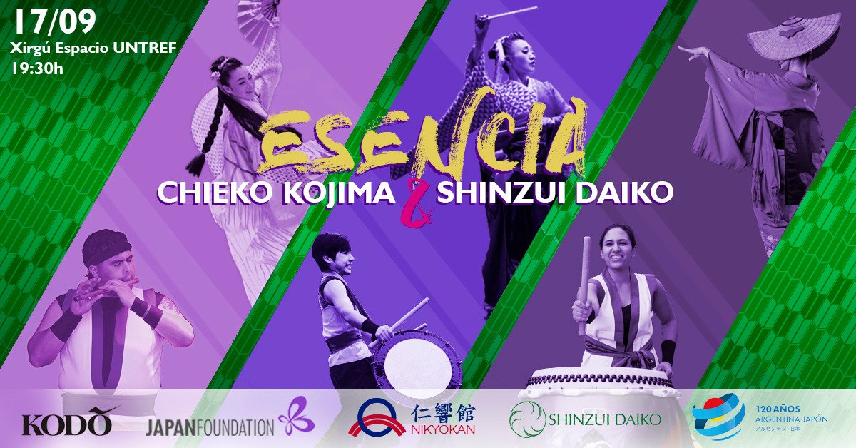 fieritacatalano's tweet photo. Atención japonófilos en Buenos Aires 

Lunes 17/09 a las 19:30h.
"Esencia" - Show de Chieko Kojima (bailarina del grupo KODO) junto a Shinzui Daiko (percusión japonesa). 
Teatro: Xirgú Espacio UNTREF (San Telmo)

Entradas: https://t.co/8g1QX1TPOY https://t.co/2UT9fQ3R8g