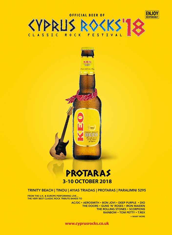 WOW! Only 7 weeks to the biggest ROCK! party on Cyprus!  Come and join us for wall to wall awesome bands, beautiful sunshine, great beer <a href="/KEO_Beer/">KEO Beer</a> and amazing fun! Details. cyprusrocks.co.uk
