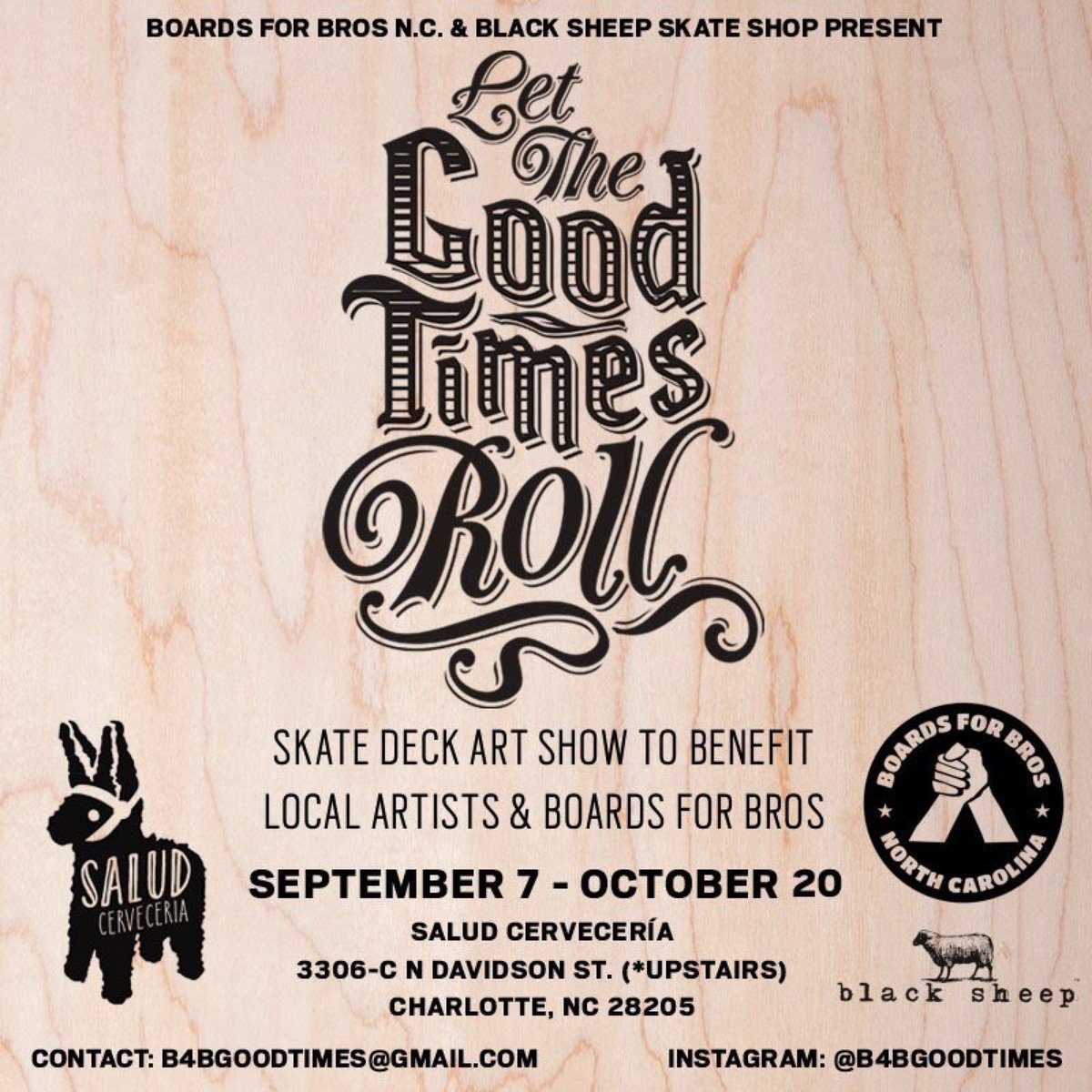 New dates.  @boardsforbrosnc <a href="/saludcerveceria/">Salud Cerveceria 🇩🇴🇩🇴</a> @blacksheepskateshop All boards have been distributed!!! Can’t wait to see the entries!!!
