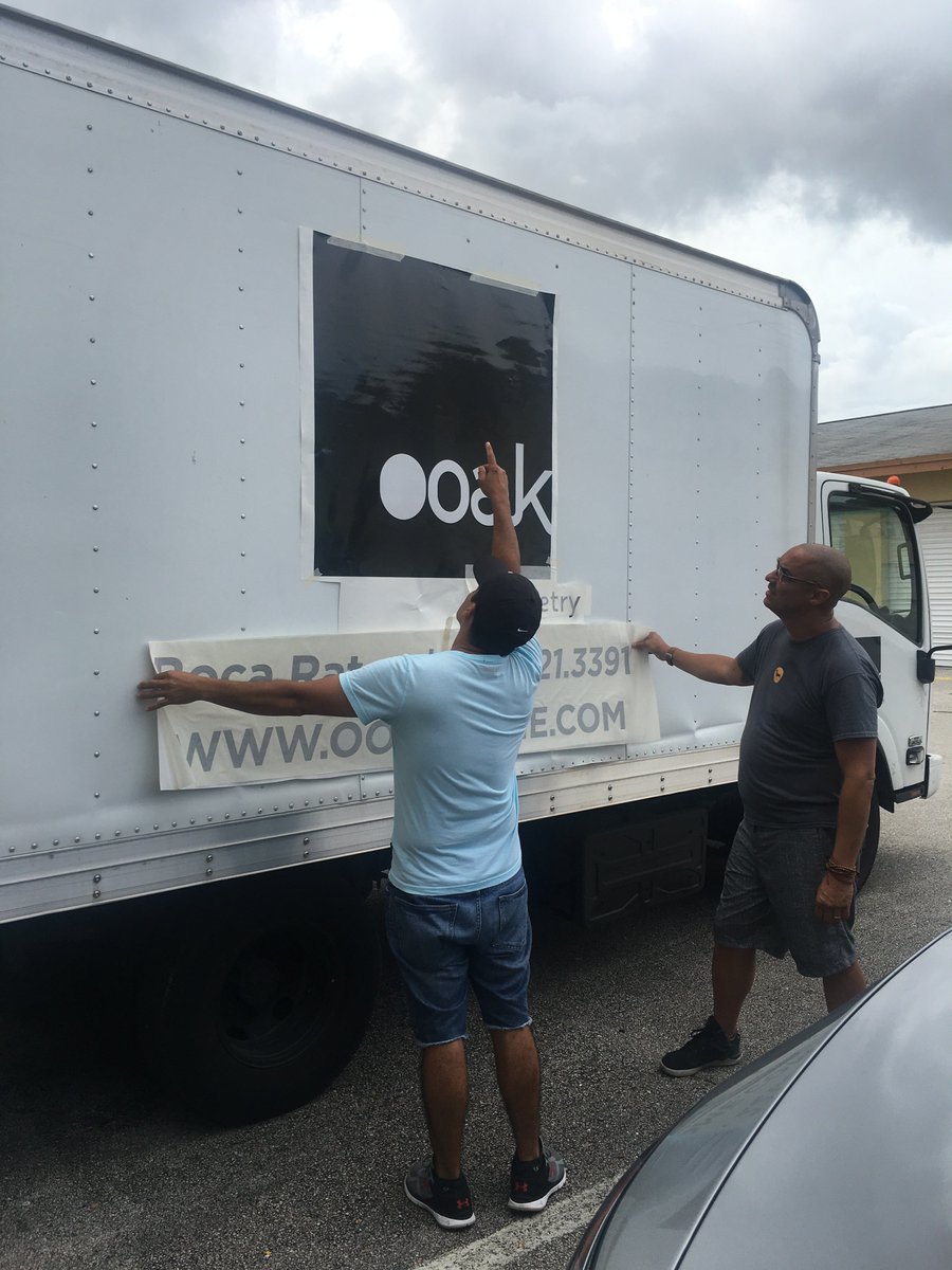 DachshundCorp's tweet photo. Truck commercial. Client: @Ooak cabinetry #truck #van #Vehicle #graphics or #car #wrapping on #Sunrisefl #Daviefl #Miami #Weston #FortLauderdale #Tamara; also magnets, lettering, Store front, Wallpaper, vinyl perforated laminated, banners, all kind of #signs. @ArlonGraphics https://t.co/KveA0wD5rQ