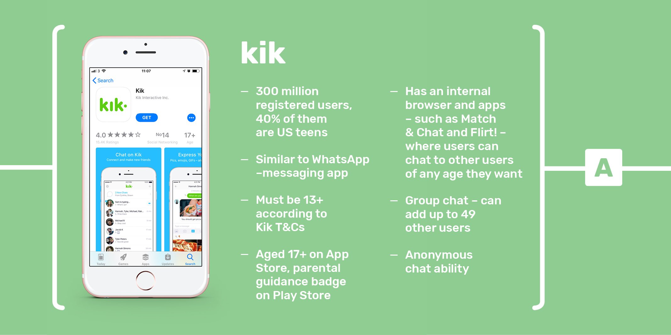 Action for Children on X: Kik. It's a messenger app, but with