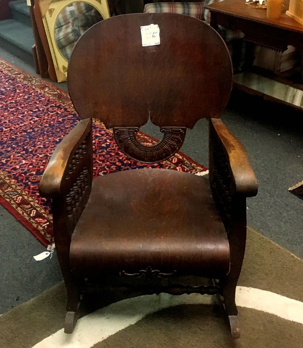 This antique rocker is in amazing condition! It is sturdy and safe! They just don’t make them like this anymore! #Antique #Vintage #Rockingchair #Rockaway #Brattleboro #SmallBusiness #MainStreet #ShopLocal #SupportSmallBusiness #Brattleboro