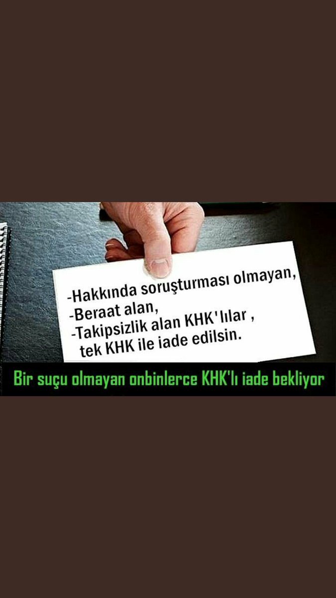 Ünal Türkmen (@naltrkmen12) on Twitter photo Sucsuzlugu adli makamlarca kanıtlanmış insanlarin acilen göreve iadesi gerekmektedir. ADALET istiyoruz .....
YargıSuçsuzDedi İadeHakkımız
<a href="/tcbestepe/">T.C. Cumhurbaşkanlığı</a>
<a href="/RT_Erdogan/">rt_erdogan</a>
<a href="/BA_Yildirim/">Binali Yıldırım İletişim Ofisi</a>
<a href="/dbdevletbahceli/">Devlet Bahçeli</a> Sucsuzlugu adli makamlarca kanıtlanmış insanlarin acilen göreve iadesi gerekmektedir. ADALET istiyoruz .....
YargıSuçsuzDedi İadeHakkımız
<a href="/tcbestepe/">T.C. Cumhurbaşkanlığı</a>
<a href="/RT_Erdogan/">rt_erdogan</a>
<a href="/BA_Yildirim/">Binali Yıldırım İletişim Ofisi</a>
<a href="/dbdevletbahceli/">Devlet Bahçeli</a>