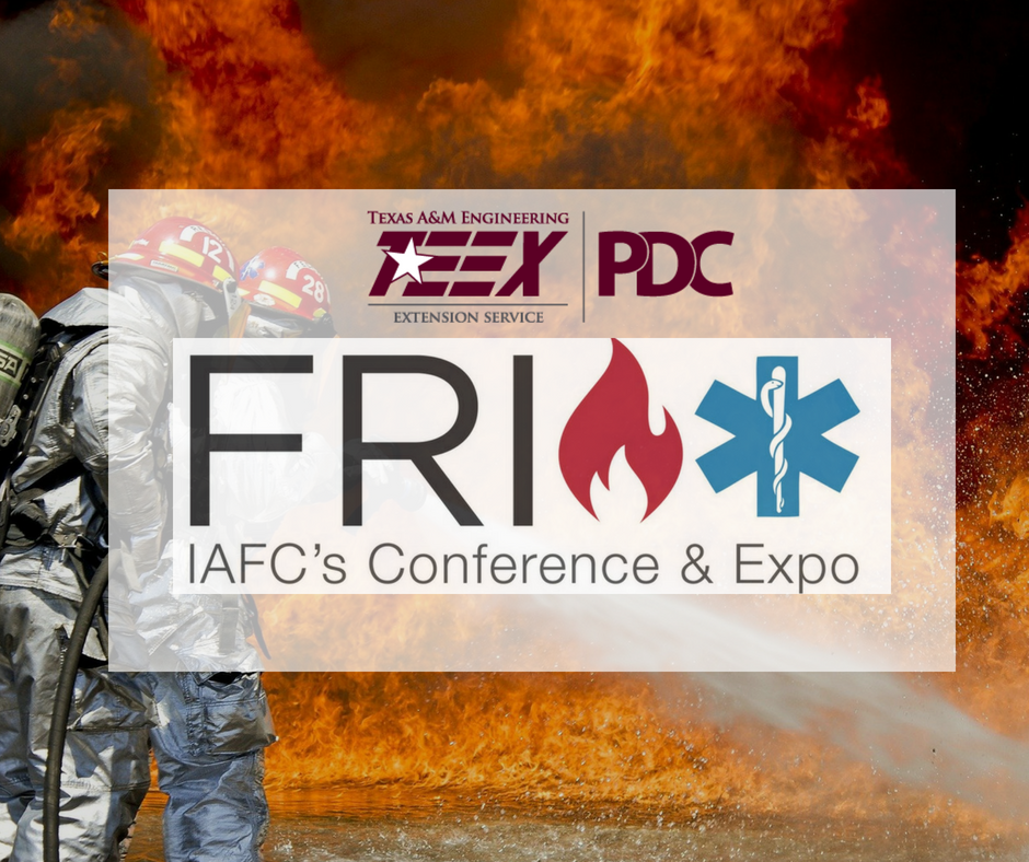 TEEX PDC will be at #FRI2018 this Thursday-Saturday! We will have a podcast lounge, lots of innovative fire tech companies, fire professionals and more! Don't miss out on our booth # 2612!
