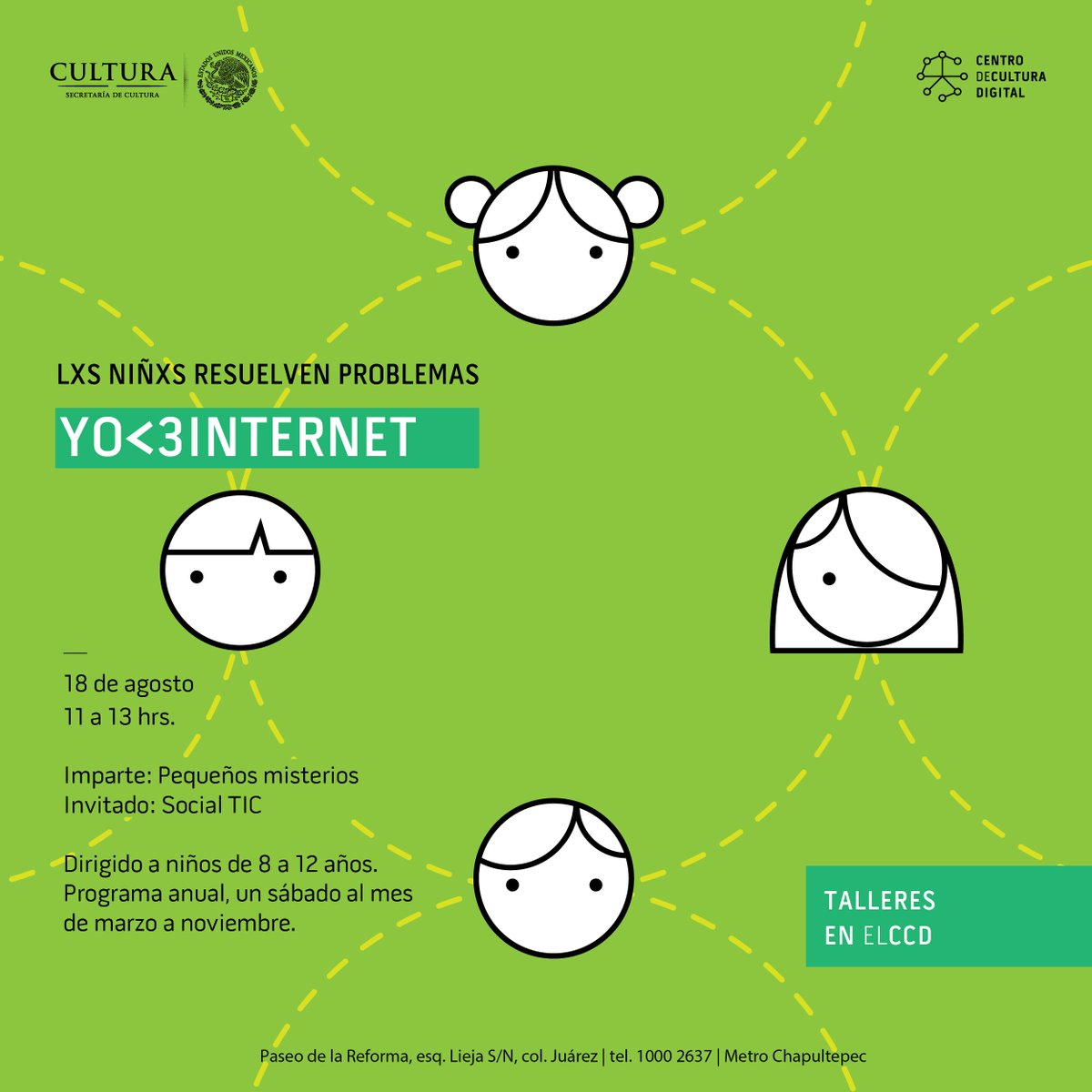 socialtic's tweet photo. Este sábado vamos a compartir ¿Cómo nos relacionamos a través de la pantalla? #YoAmoInternet, #SeguridadDigital con niñxs de 8-12 años
https://t.co/X9GwCMnARl
Gracias al @CCDmx @misterititos por invitarnos a este espacio! https://t.co/vXAYnLqUn0