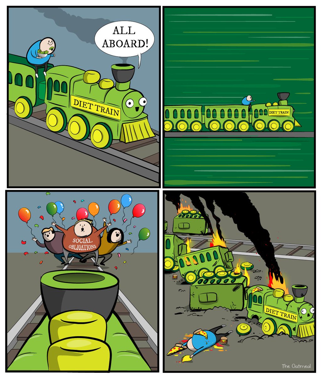 Oatmeal's tweet image. 🥗 choo choo! 🥗