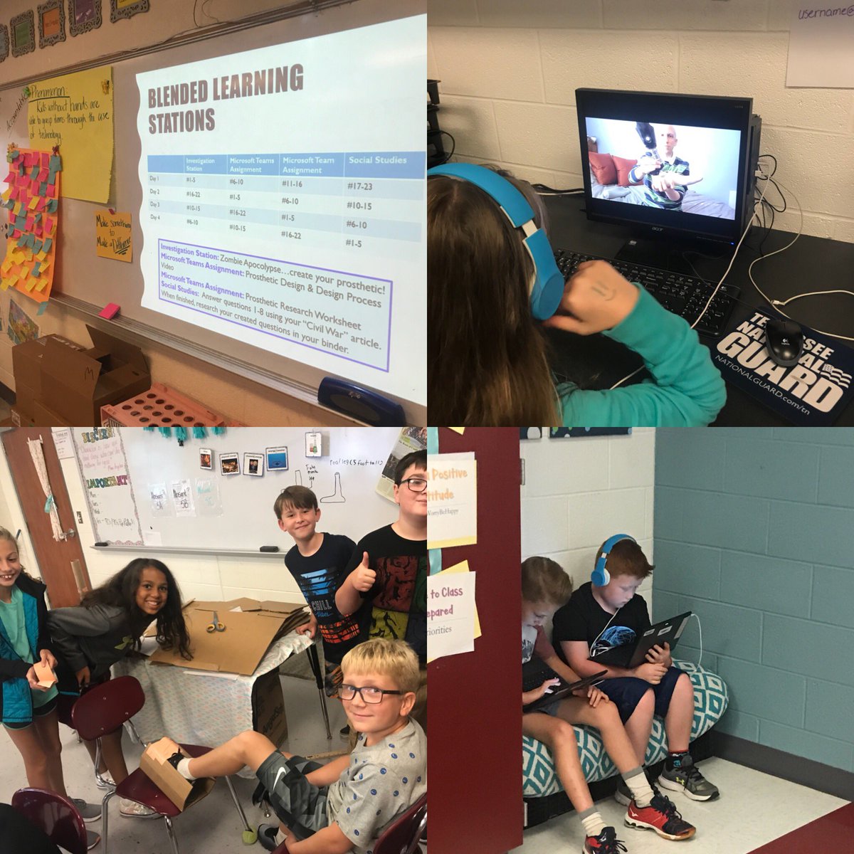 kara_leathers's tweet photo. 5th grade Blended Learning with #ScienceandEngineeringPractices, #CrosscuttingConcepts, & #DisciplinaryCoreIdeas.
Lookout Zombie Apocolypse, we can research, design, & construct prostheses in case of attack!!!! BAM!! https://t.co/sZd7wbw2GV