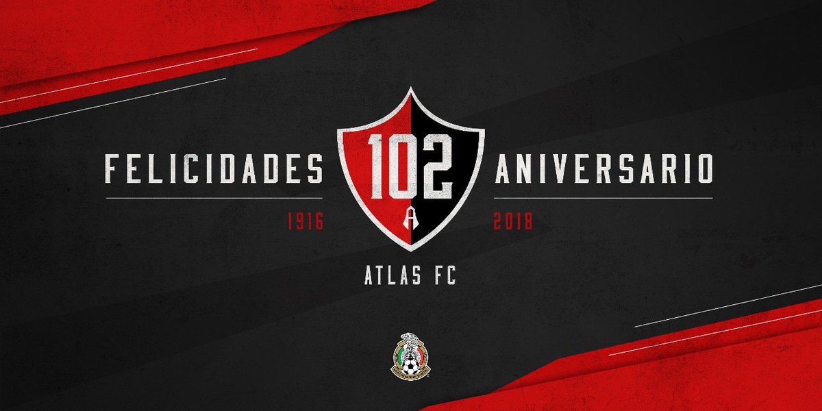 🎉 🦊

¡102 años de historia no cualquiera, @atlasfc! ¡Muchas felicidades! 🔴 ⚫️
¡Queremos pastel, pastel, pastel! 😜 🎂

#PasiónyOrgullo