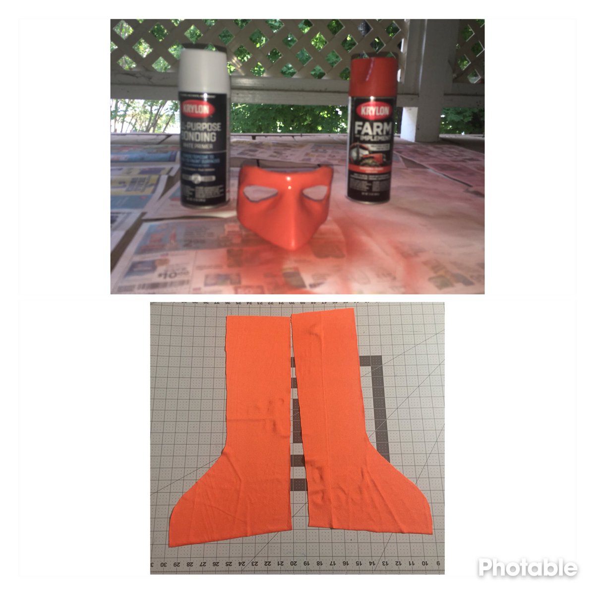 deanslyst's tweet image. Painted Orange Lantern #mask by Prop Badger. Now to finish the #bootcovers .FOLLOW ME ON TWITTER, IG &amp;amp; FB (@deanslyst) to keep up with projects.Costumes/Custom Apparel by Dean's Lyst. #designer  #progress #WIP #orangelantern #lantern #oath #greed #dc #dccomics #cosplay #Cosplay