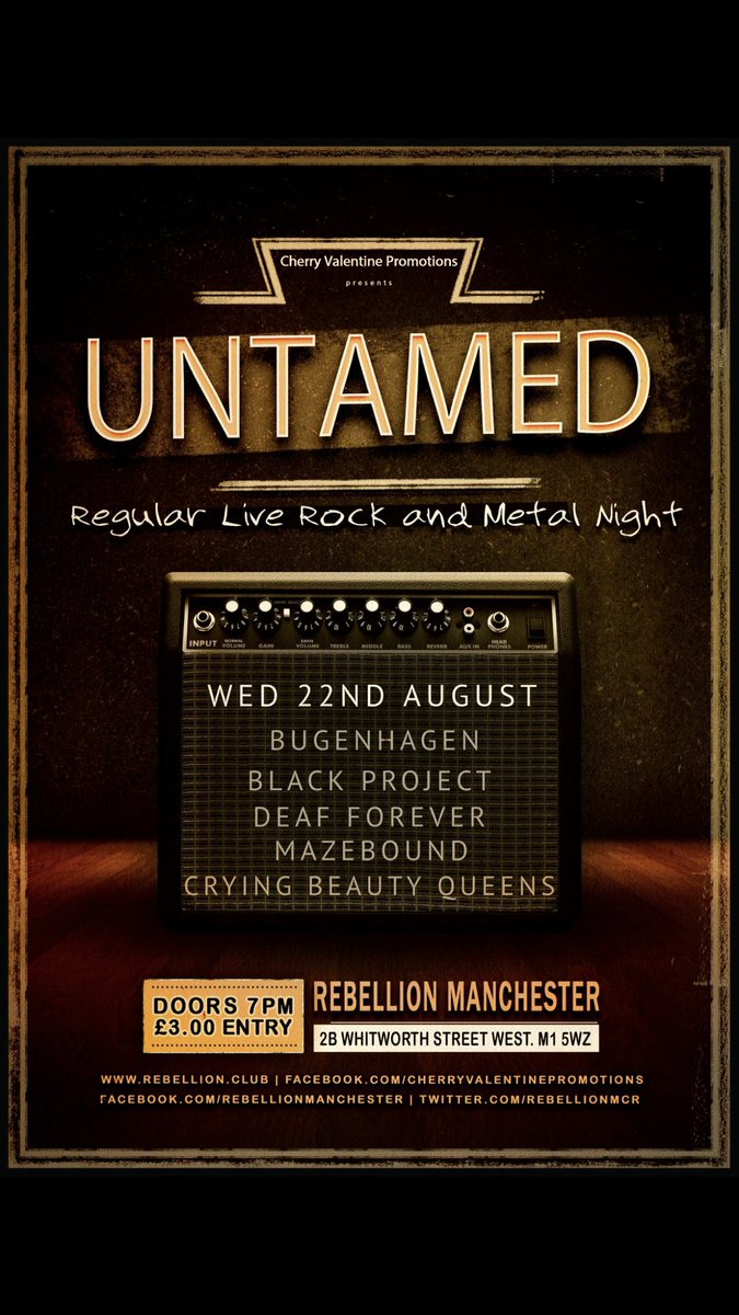 What are you doing next Wednesday? Nothing? Well now you are, get down to this and bring a friend!