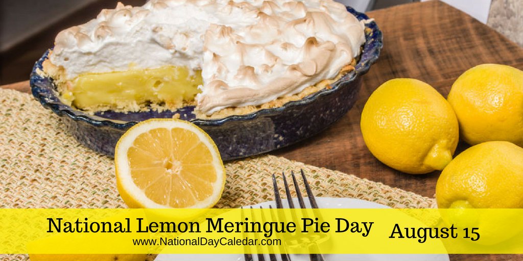 flaim42's tweet photo. Did you know?  August 15th is National Lemon Meringue Pie day.  Lemon meringue pie was invented by Elizabeth Goodfellow in Philadelphia in the 1800s.  She also ran America's first cooking school. P9 T1 #APUSHPV https://t.co/HgjSehNZ9f
