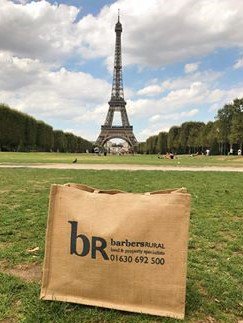 One of our clients has taken their bag all the way to Paris! Tag us in pictures of you using your Barbers Rural bag! We'd love to see where they get to! #bagadventures #beseenwithyourbag #barbersrural #eiffeltower #paris #france
