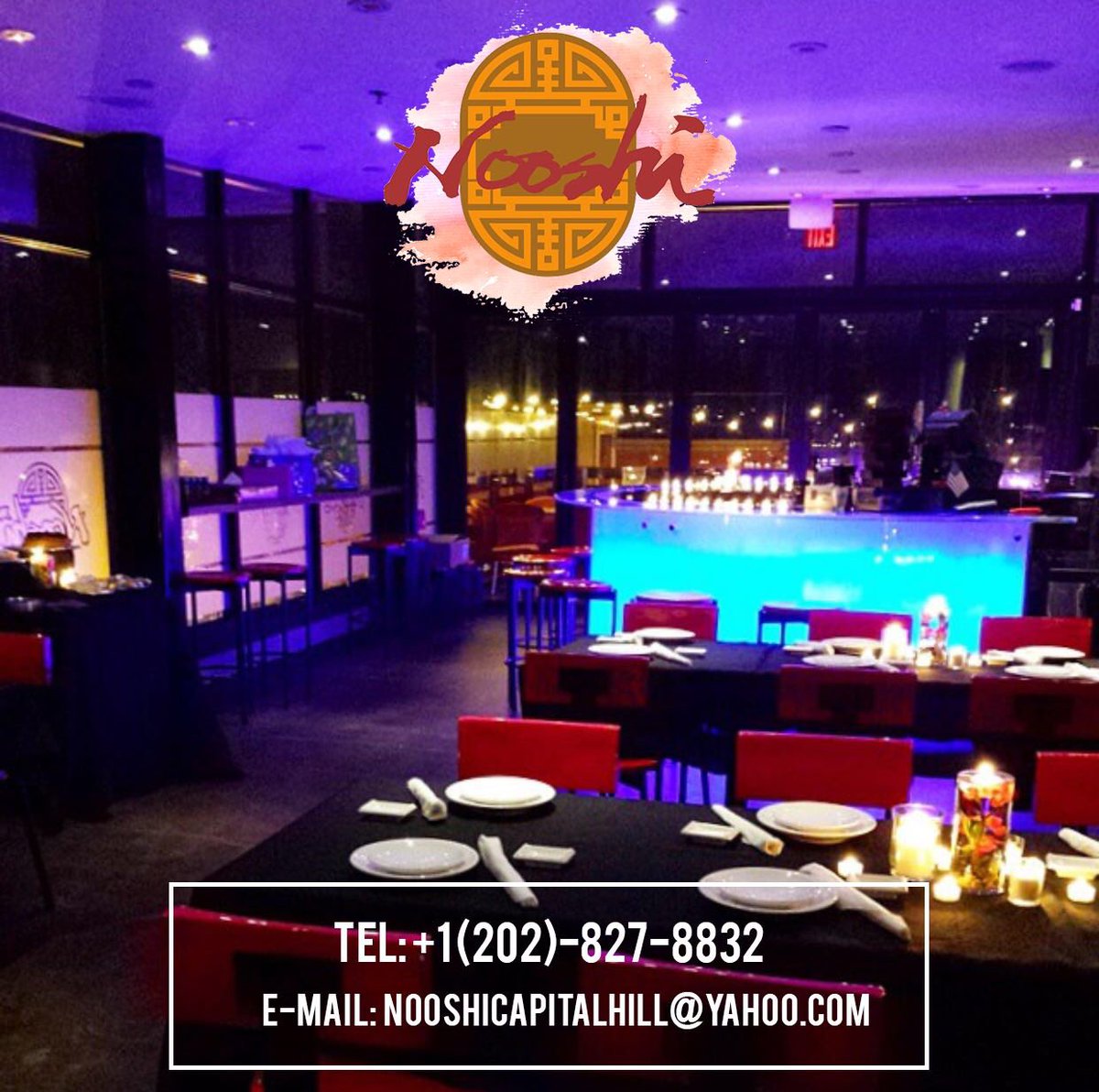 nooshidc's tweet photo. Interested in hosting a private event? Our mezzanine level is the perfect space for both happy hour and private dining experiences! #Nooshi #NooshiDC #DCVenues #PrivateEvents #DCHappyHour #DCParty https://t.co/cibeSWJyNe