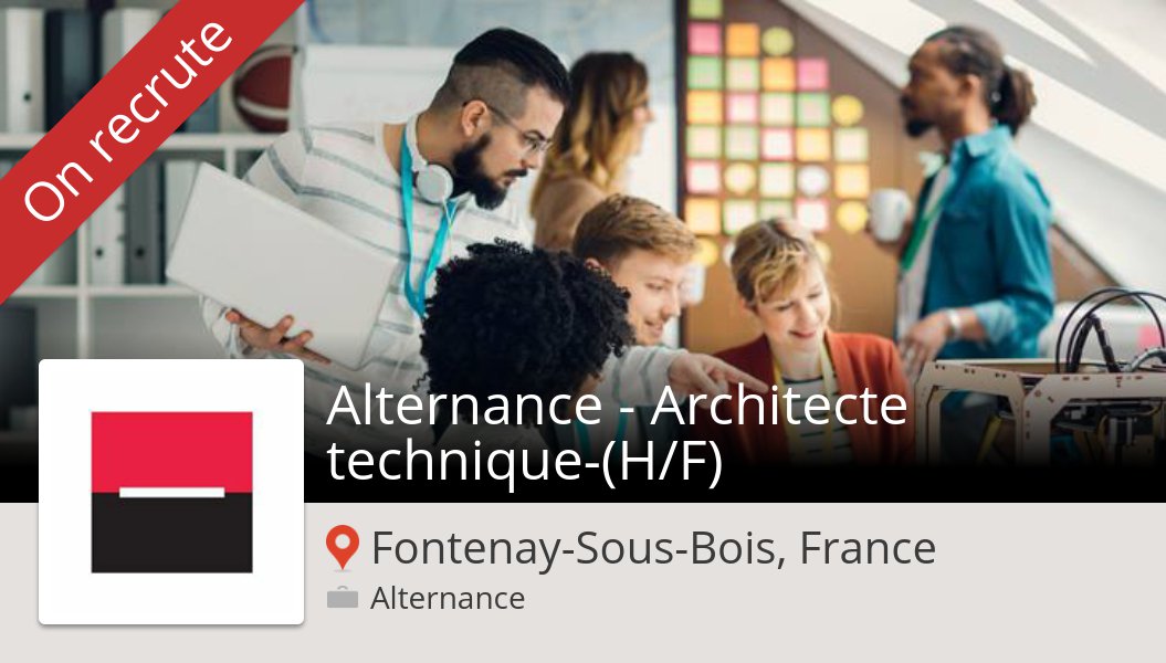 Gaspard_Work4's tweet photo. Check out this #job: Alternance - #Architecte #technique(H/F) at #SociétéGénérale in #FontenaySousBoisFrance https://t.co/P9Sm2cuaxH https://t.co/F1kW7qs2N5