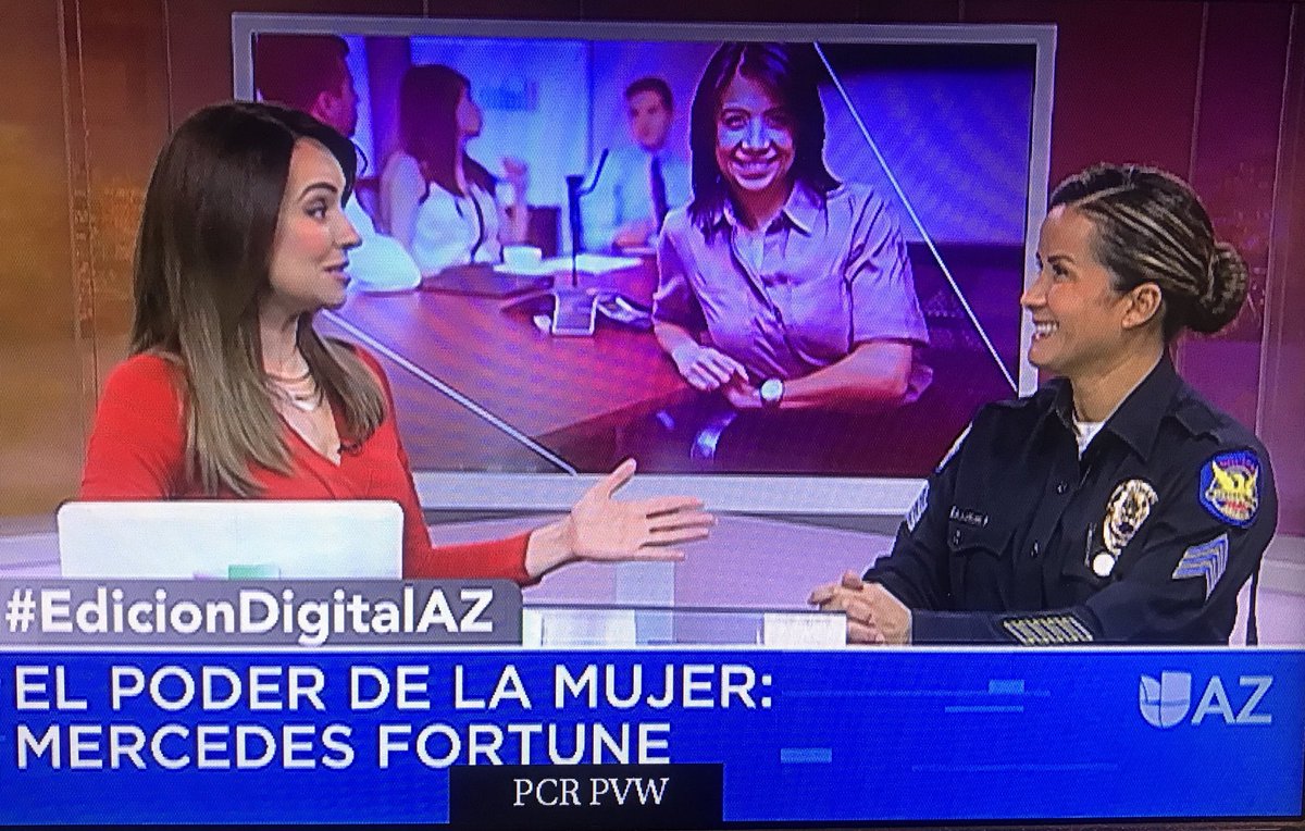 SheilaVNews's tweet image. Gracias a @SgtMFortune  por acompañarnos en #EdicionDigitalAz en nuestros segmento #ElPoderDeLaMujer para hablar de su existosa trayectoria. @UnivisionAZ