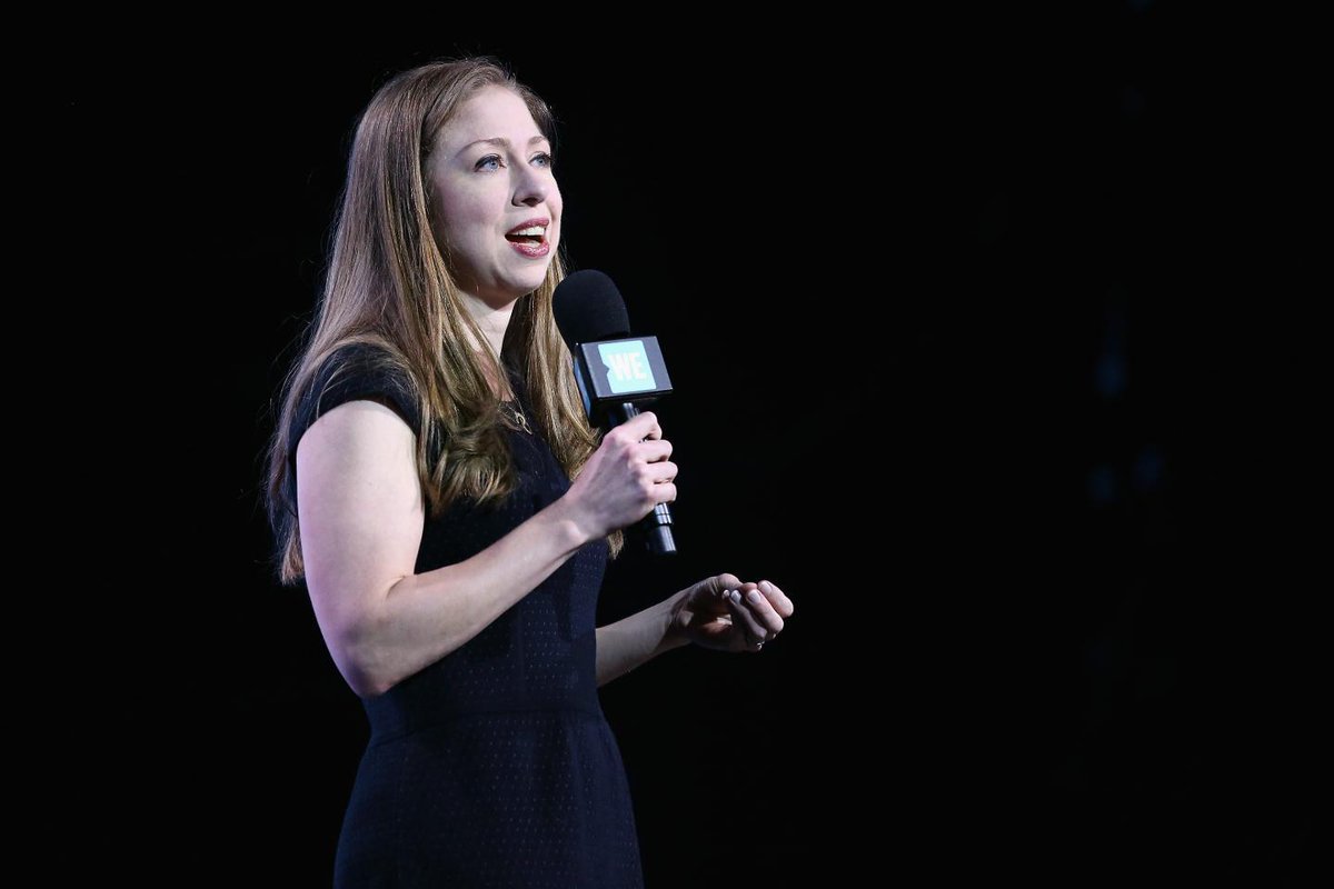 Newsweek's tweet image. Chelsea Clinton says trillions added to economy since abortion made legal bit.ly/2MR1Roe