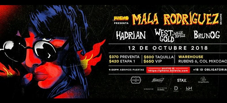 🔥 <a href="/phonomusica/">Phono</a> nos trae el regreso de <a href="/malarodriguez/">MALA💕</a> este 12 de octubre en compañía de Hadrian, West Gold y BrunoOGaby 🔥