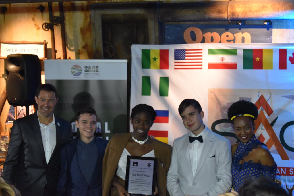 SAGESA18's tweet photo. Congratulations to all our Sustainable Development Goals Gold medalists! 🥇 We are proud of you 😄 #SAGEWORLDCUP2018 🇿🇦 https://t.co/Elt14vfvWG