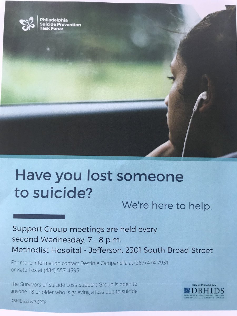 Starting September 12th in South Philly #SuicideSupport