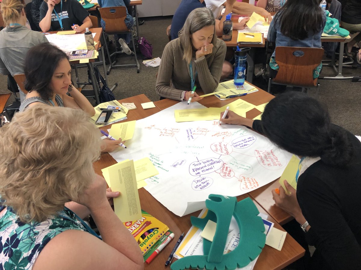 vB_ibbio's tweet photo. We’re having silent, text based discussions of the benefits of instructional coaching in @IssaquahSchools #ISDlaunch https://t.co/p7fYdY9k5j