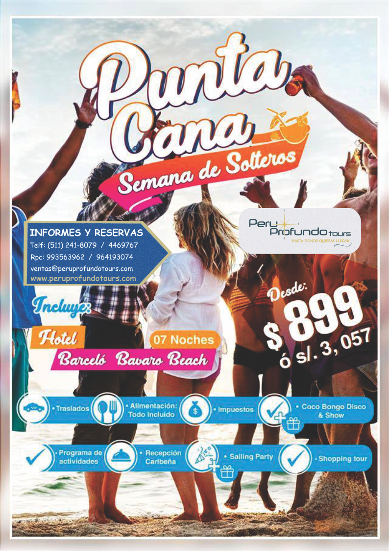PeruprofundoT's tweet photo. Date un paseo a Punta Cana, últimos dias de soltería ✈️🌎
Ubicanos: Av. Larco 101, Miraflores 🏢
Informes: (01) 2418079 o 993563962 📞
#Peruprofundotours #hastadondequierasllegar
#viajerosporelmundo #Miraflores #Peru https://t.co/mEvXTaoCRZ