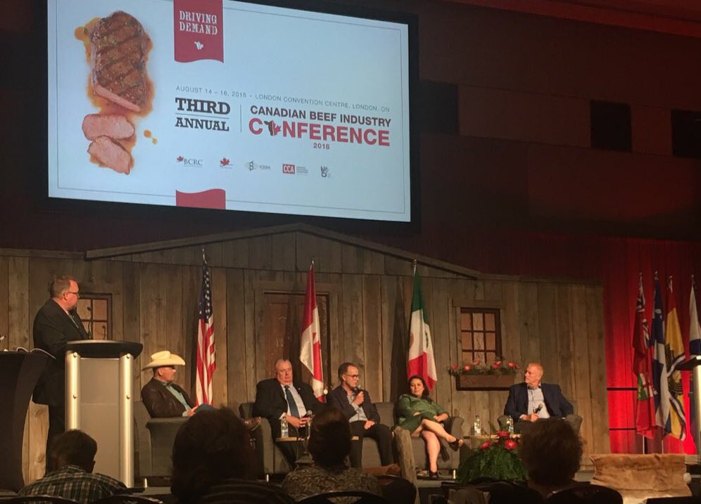 verweyr6's tweet photo. ‘Let’s sell Canadian Beef, not regional beef’
Love this! As a manitoba producer our calves are typically finished out of province, let’s recognize the entire chain of where our beef comes from. #CBIC2018 #DrivingDemand https://t.co/UvhblPRgJZ