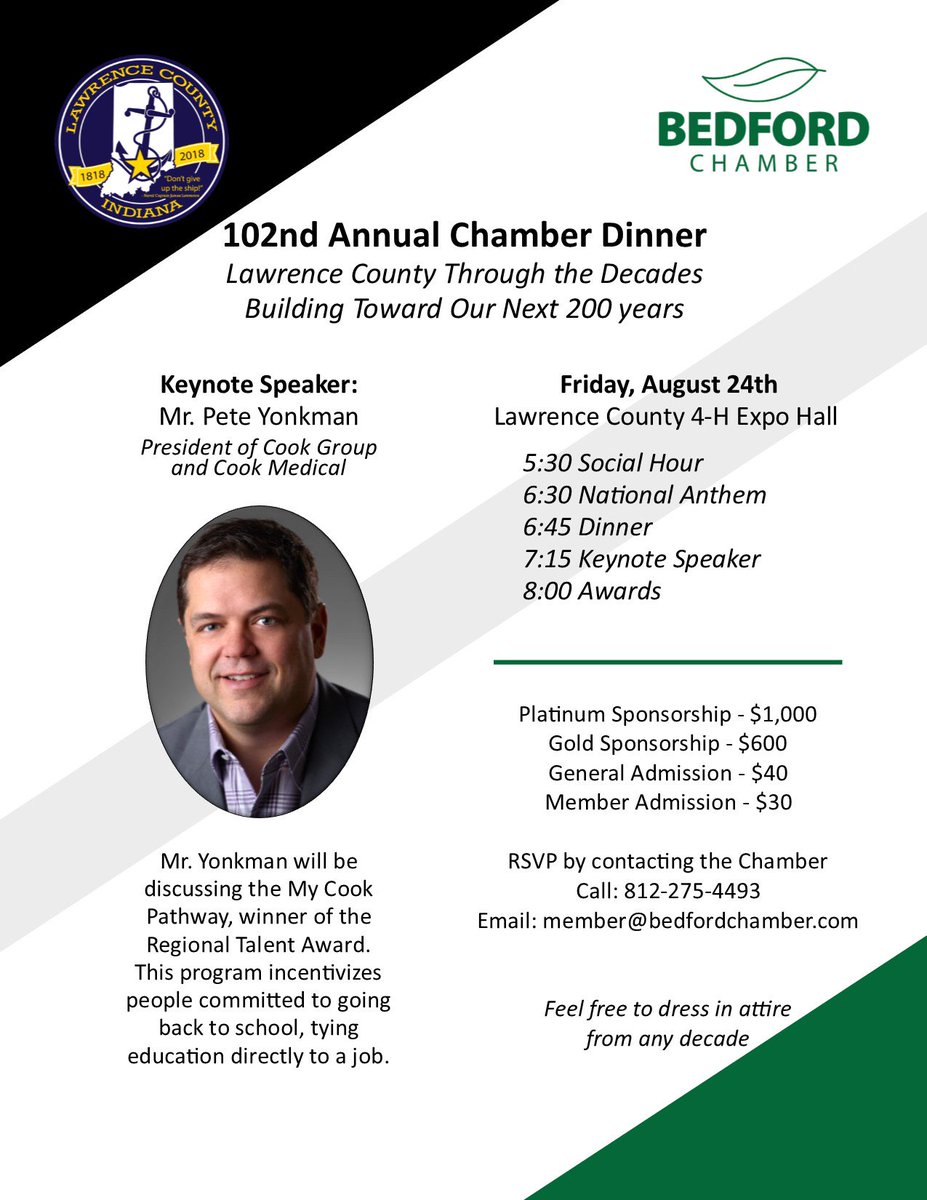 We can't wait to see you at our 102nd Annual Chamber Dinner!
#BedfordChamber