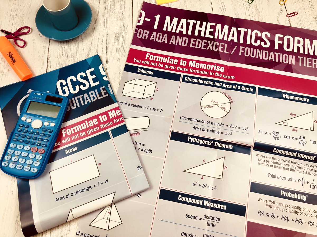 Tutor2u Maths Two Giant Revision Posters That Show The Formulae Given In The Exam And The Formulae Gcse Maths Candidates Need To Memorise Suitable For Aqa And Edexcel Separate Posters Tutor2u Maths Two Giant Revision Posters That Show The Formulae Given In The Exam And The Formulae Gcse Maths Candidates Need To Memorise Suitable For Aqa And Edexcel Separate Posters