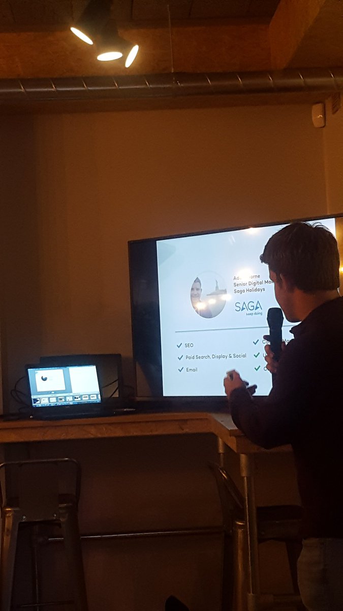 And now Adam Horne @SagaHolidaysUK going into how we cater to the over 50's who don't see themselves as over 50