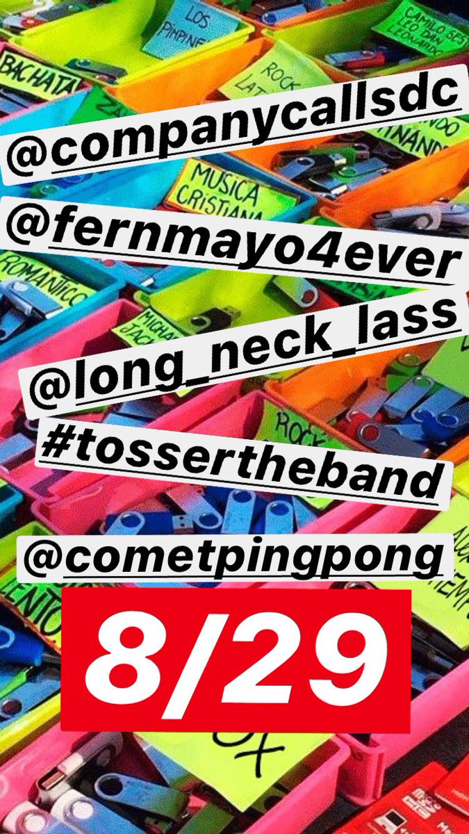 8/29 <a href="/cometpingpong/">Comet Ping Pong</a> !!
 #dcmusicscene #dcmd