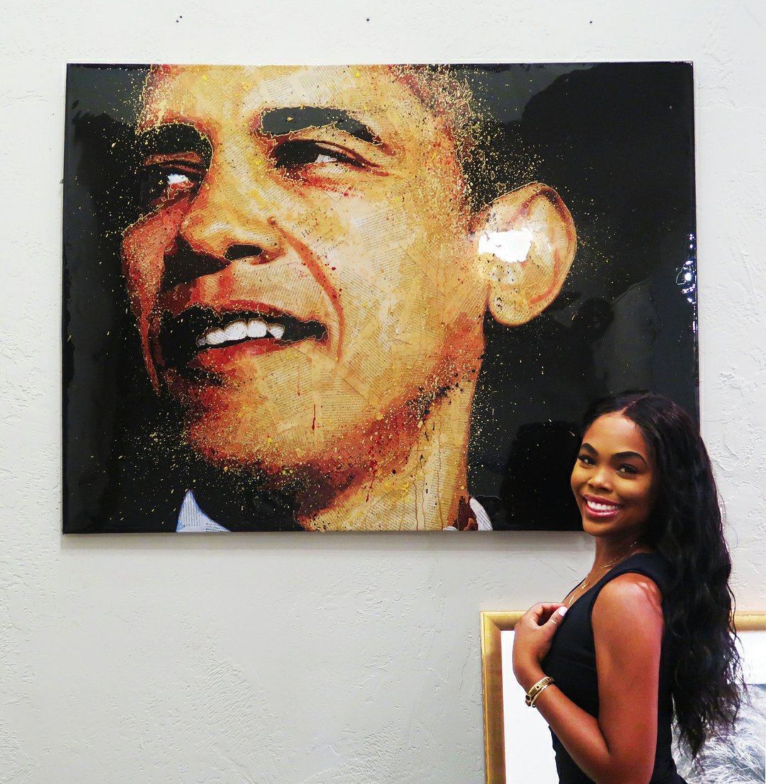 nylaread's tweet photo. Dear @POTUS44 #PresidentObama ✍ O how I miss U!! Thanks to amazing #poprealism #abstractartist #theprettyartist #tiffanieanderson for bringing you a little closer to home! 💌 https://t.co/WJa5UufA2H