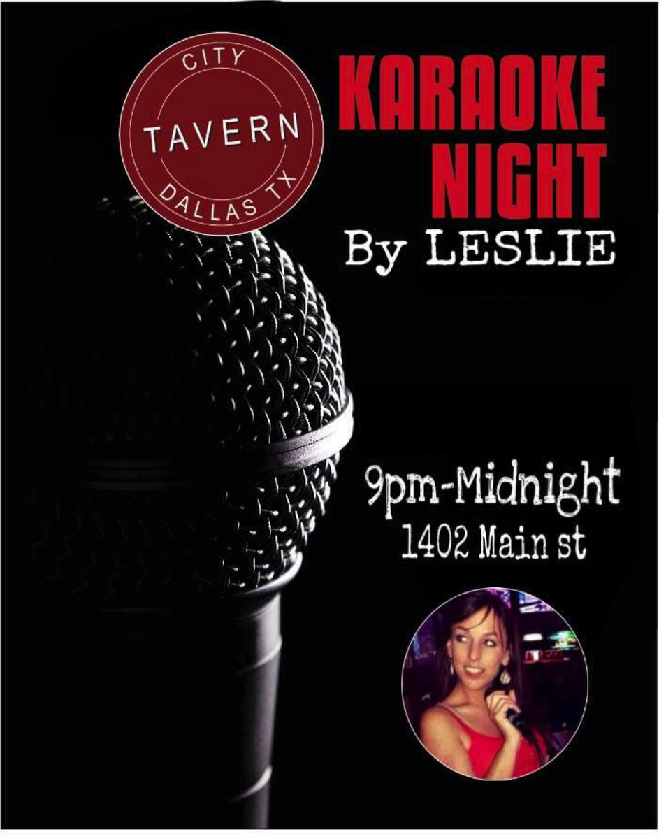Wednesday means it’s time for #karaoke with Leslie at 9pm + we’ve got $4 shooters today! #downtowndallas #downtown #dallas