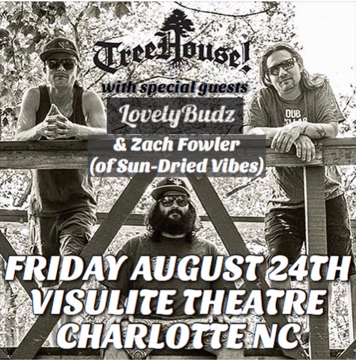 8.24 Don't miss <a href="/LOLitsTreeHouse/">TreeHouse!</a> with special guests <a href="/Lovely_Budz/">Lovely Budz</a> &amp; Zach Fowler (from @sundriedvibes) at the <a href="/VisuliteTheatre/">Visulite Theatre</a>!
visulite.com/showDetails.cf…
