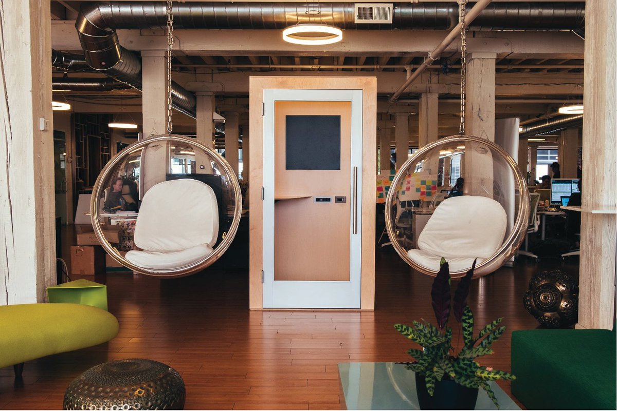 Inner peace meets eye-catching aesthetic in this office space design featuring @zenbooth. mortarr.com/user/zenbooth/
